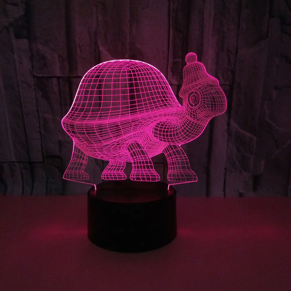 3D Turtle Touch Control LED Night Light