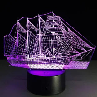 3D Visual LED Night Light - Touch & Remote Control Eagle