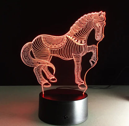 3D Visual LED Night Light - Touch & Remote Control Eagle
