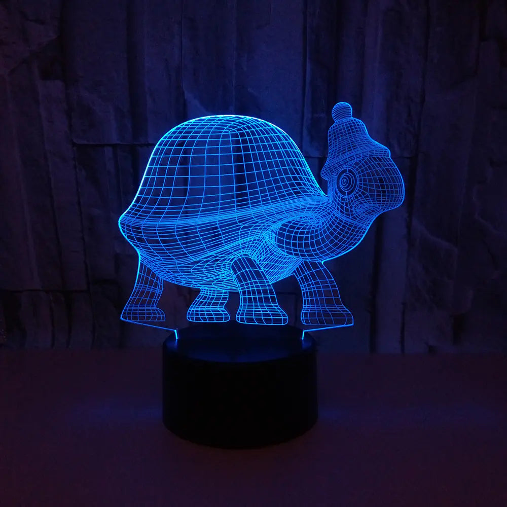 3D Turtle Touch Control LED Night Light