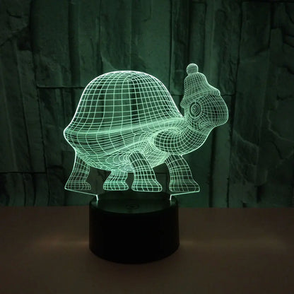 3D Turtle Touch Control LED Night Light