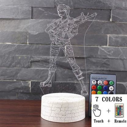 3D LED Touch Control Colorful Night Light Lamp