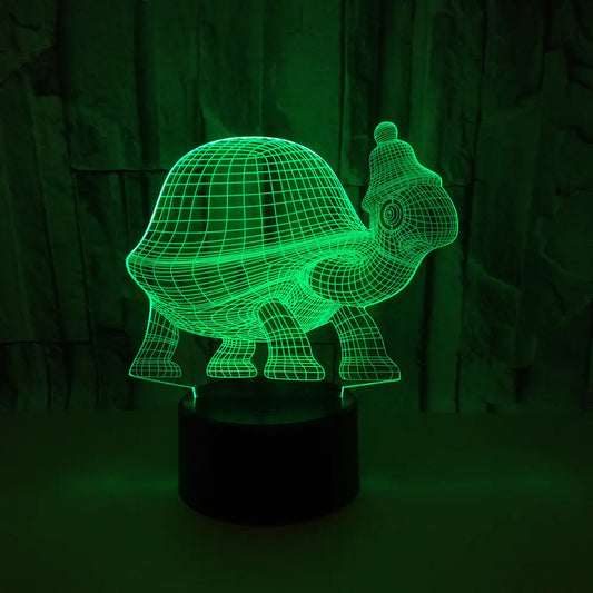3D Turtle Touch Control LED Night Light