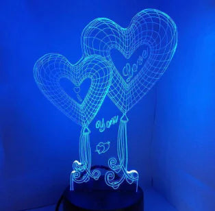 3D Visual LED Night Light - Touch & Remote Control Eagle
